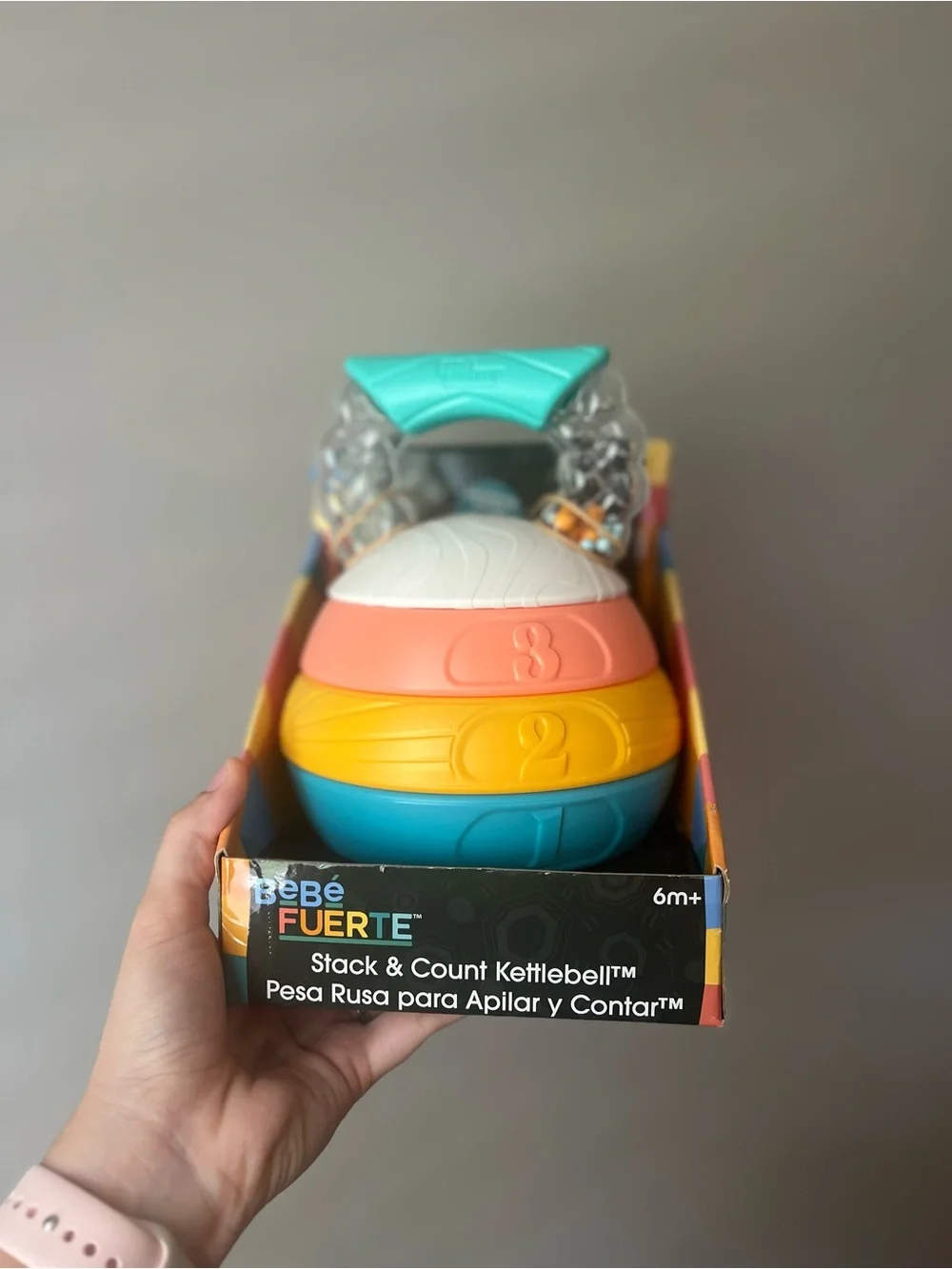Stack & Count Kettlebell Toy - Bebé Fuerte